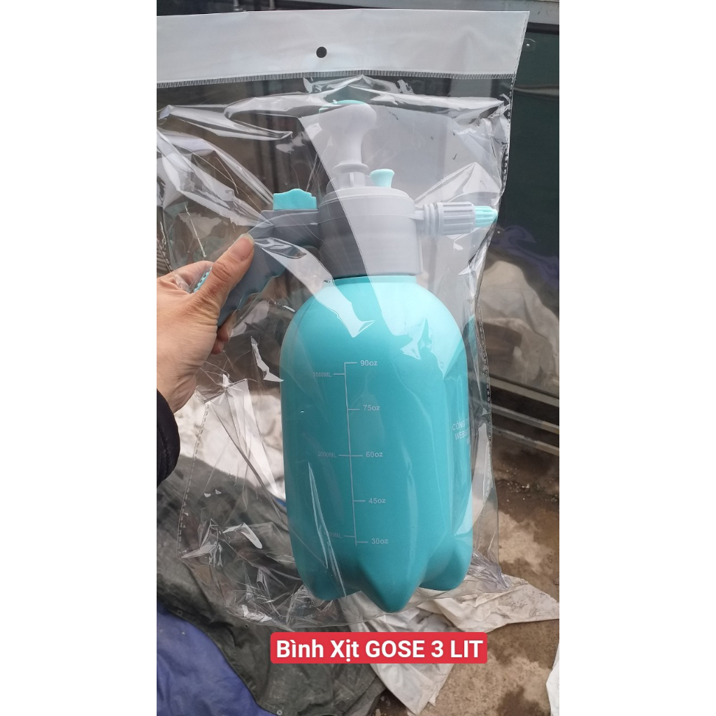 Bình tưới cây cao cấp Gose 2 lít / 3 lít vòi hai chế độ phun sương, phun nước có khóa tự động