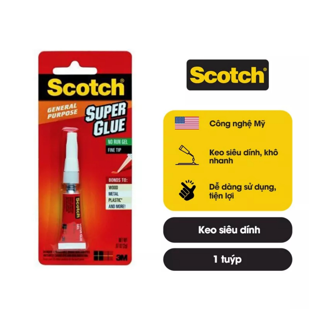 SCOTCH® KEO SIÊU DÍNH AD113, 2 G (0.07 OZ)