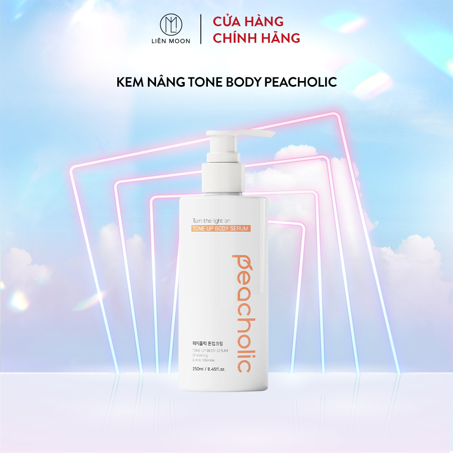 Kem Body Peacholic dưỡng trắng đều màu da giúp da mịn màng, nâng Tone da 250ml