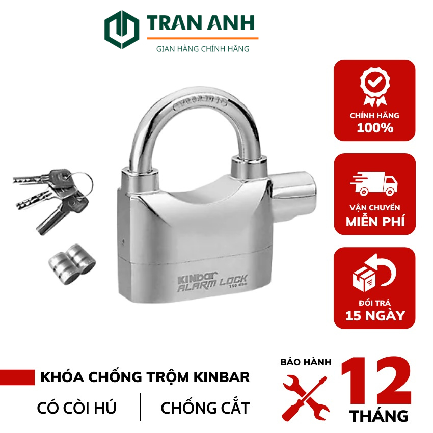 Khóa báo động chống trộm thông minh Có Còi Hú KAW KinBar - Bảo Hành Tại Trần Anh