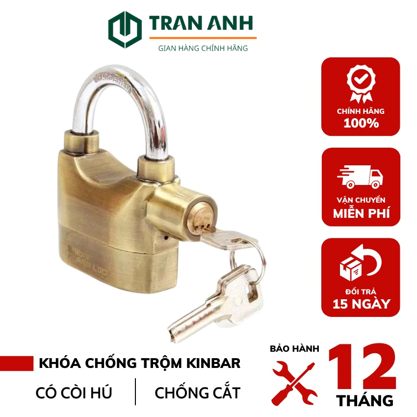 Khóa báo động chống trộm thông minh Có Còi Hú KAW KinBar - Bảo Hành Tại Trần Anh