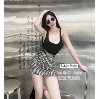 Set áo ba lỗ bodysuit chân váy dior.