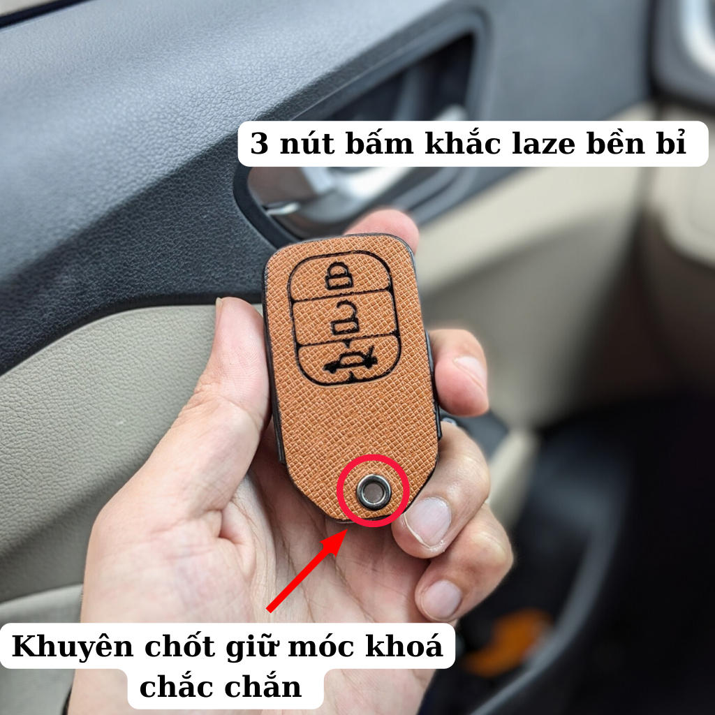 Bọc chìa khoá Honda City,Civic,Crv  sang trọng,bao da ốp chìa khoá ô tô hyundai da thật trẻ trung