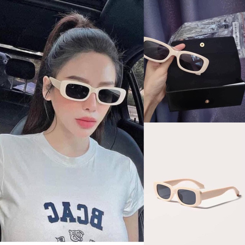 Kính gọng be mắt xám đen Khung Acrylic (Hàng auth) CÓ SẴN
