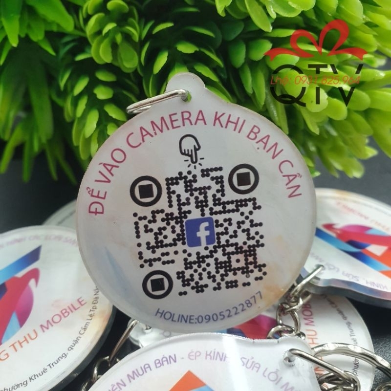 Móc khóa quét mã QR, in mã QR ngân hàng, thông tin theo yêu cầu