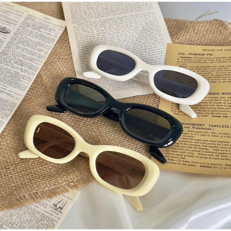 Kính râm TAMBU chống tia UV dáng vuông hàn quốc trendy Jelly Eyewear
