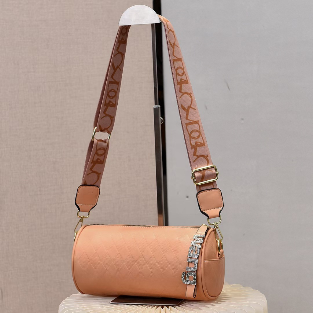 Túi Trống Đeo Chéo Dáng Tròn Dài, Túi Đeo Chéo Nữ - Hàng Quảng Châu Cao Cấp