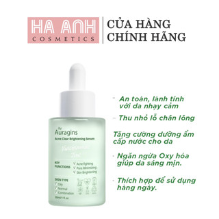 Tinh chất the auragins 10% niacinamide + 1% zinc acne clear serum 30ml