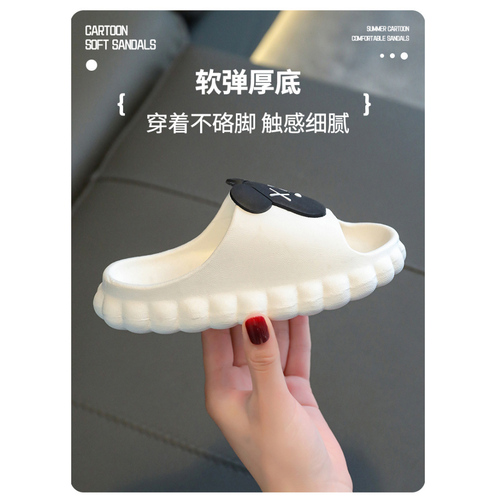 Dép lê mặt gấu stormy hoạt hình dành cho bé trai bé gái đều xinh.