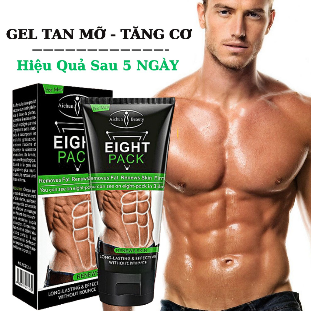 Gel Tan Mỡ Bụng Tăng Cơ Eight Pack Aichun Beauty 80g, Kem Tan Mỡ Tăng Cơ Toàn Thân Hiệu Quả Sau 5 Ngày Sử Dụng