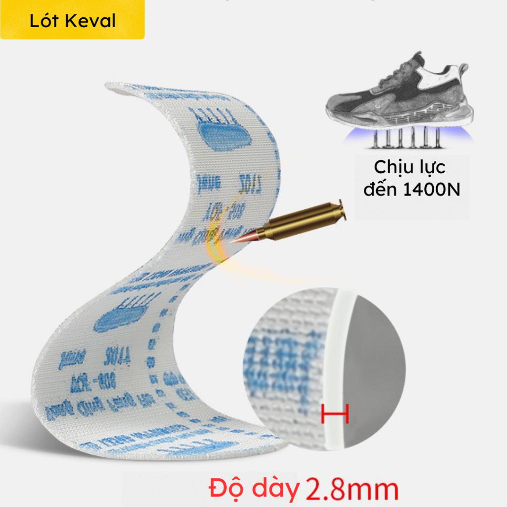 Giày bảo hộ lao động nam thời trang siêu bền thoáng khí mũi thép chống va đập chống đinh Guyisa 1105