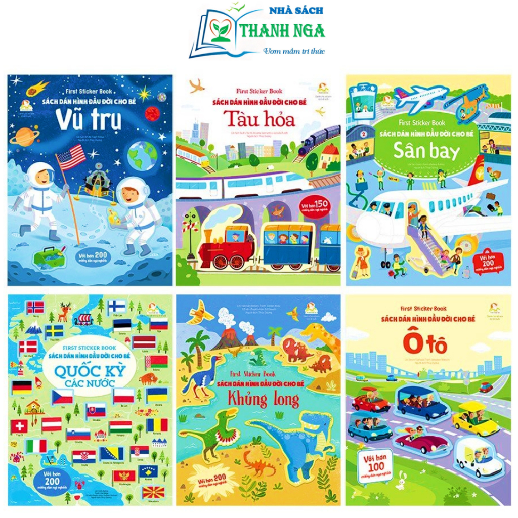 Sách - First Sticker Book - Sách dán hình đầu đời cho bé - Bộ 6 cuốn (lẻ tùy chọn)