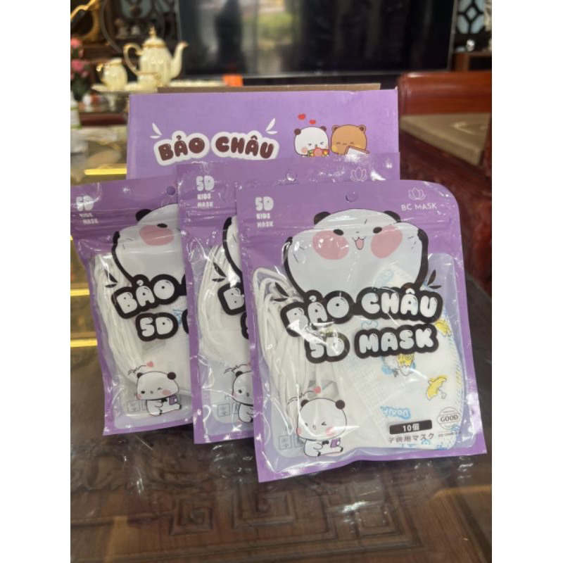 Bịch 10 cái khẩu trang 5D Mask kids cho bé
