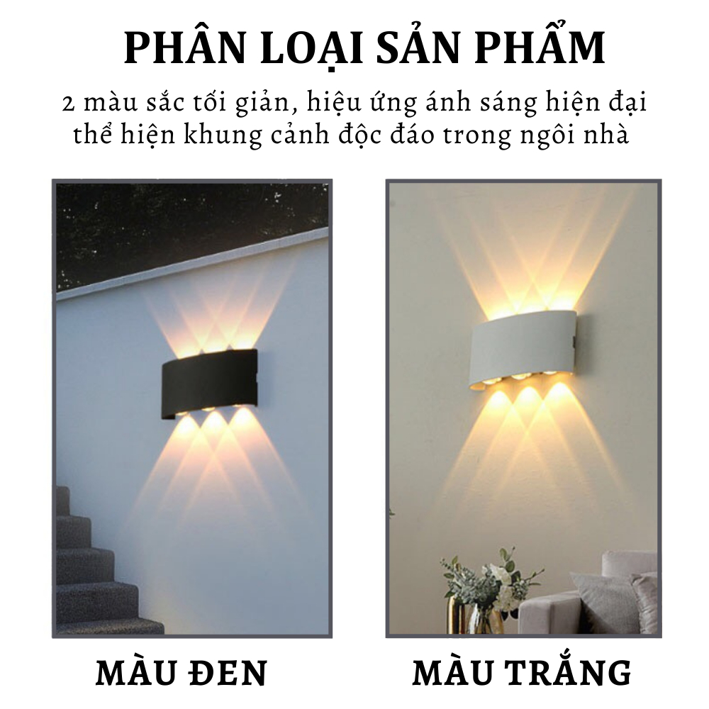 Đèn Hắt Tường 2 Đầu Makito Trang Trí Phòng Để Sân Vườn Chống Nước Tốt | BigBuy360 - bigbuy360.vn