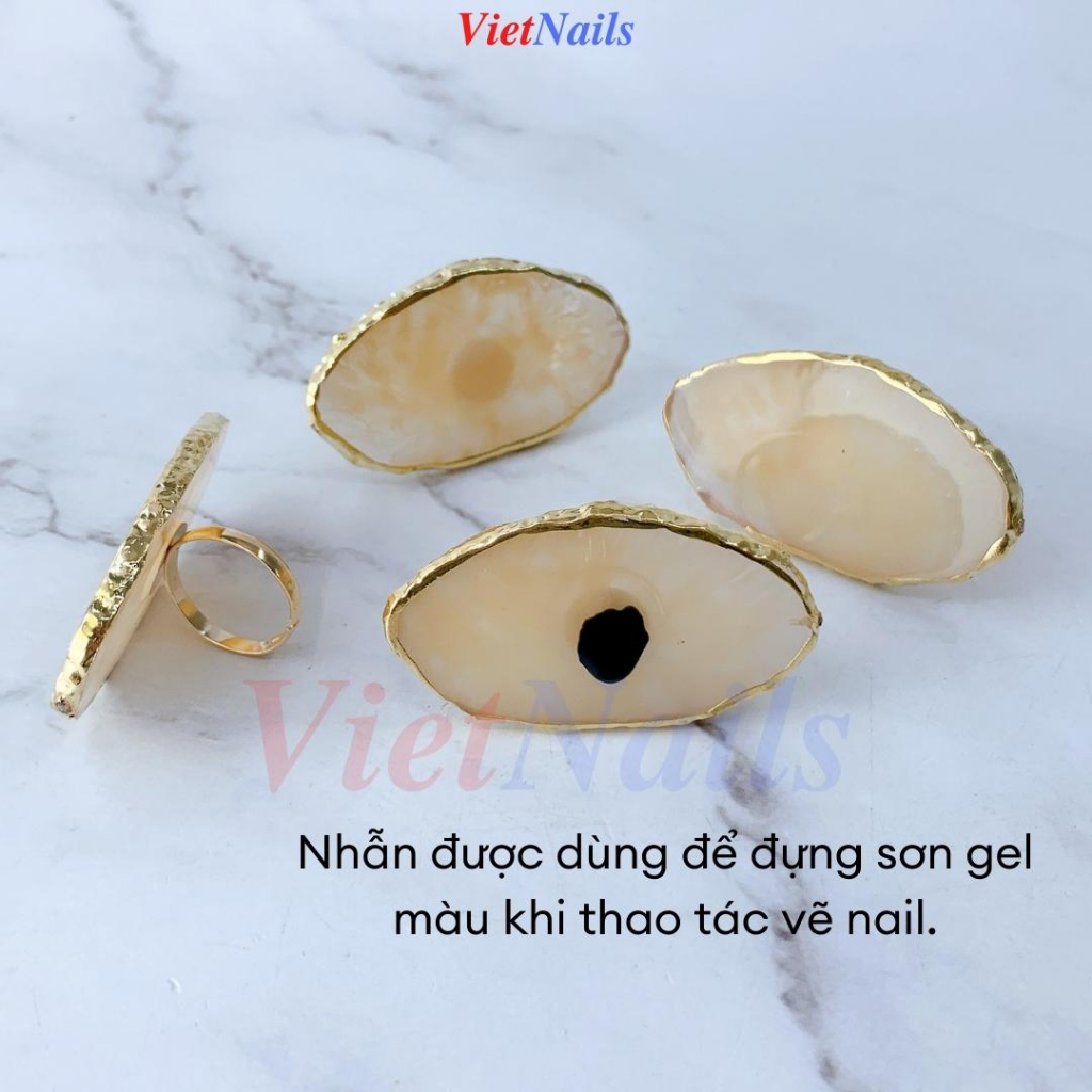 Nhẫn Pha Sơn Gel Vẽ Trang Trí Nail - Nhẫn Đựng Sơn Gel Vẽ Móng