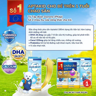 Sữa nước công thức Aptakid giàu DHA, tăng chiều cao, hỗ trợ tiêu hoá khoẻ mạnh