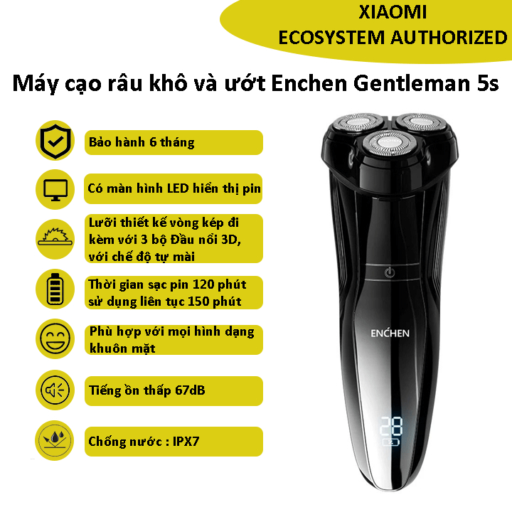 Máy Cạo Râu điện cho nam Enchen BlackStone 5S chính hãng cao cấp - Shop MI Ecosystem Authorized