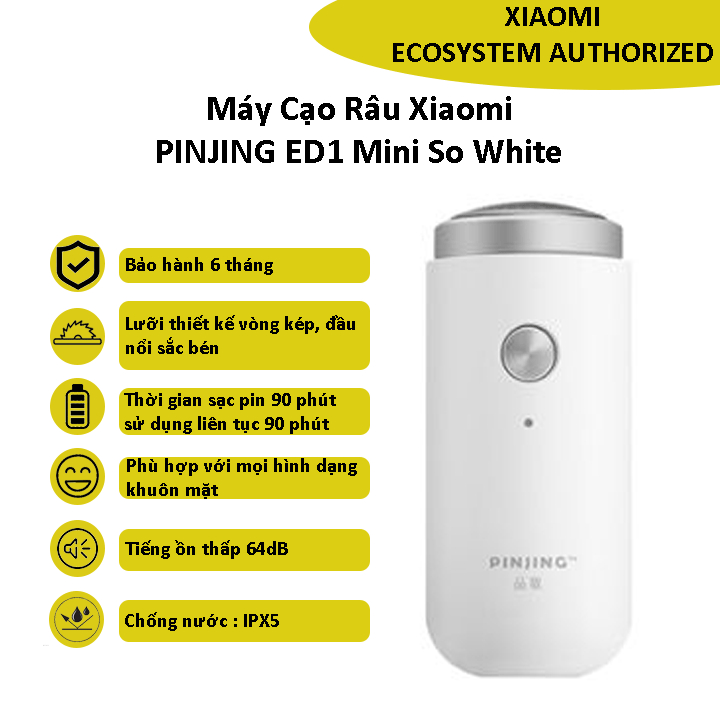 Máy Cạo Râu Xiaomi Enchen Traveller/PINJING ED1 Mini So White - Bảo Hành 6 Tháng - Shop Điện Máy Center