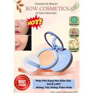  Phấn Phủ Kiềm Dầu SACE LADY Dạng Nén Siêu Mịn Chống Thấm Nước Lâu Trôi 8g 