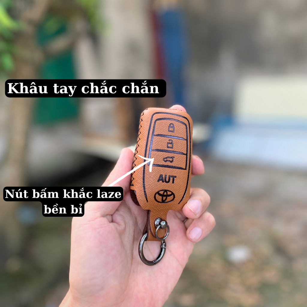 Bọc chìa khoá Toyota Fotuner Land Cuiser Innova Hilux , ốp chìa khoá ô tô toyota da thật