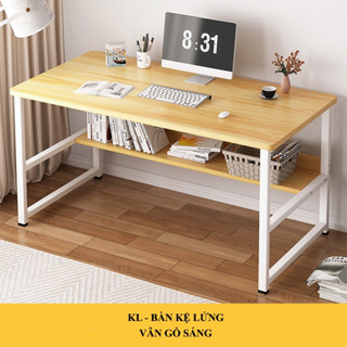 Bàn làm việc FUNA chân sắt dùng cho văn phòng, học bài, để máy tính cho sinh viên giá rẻ