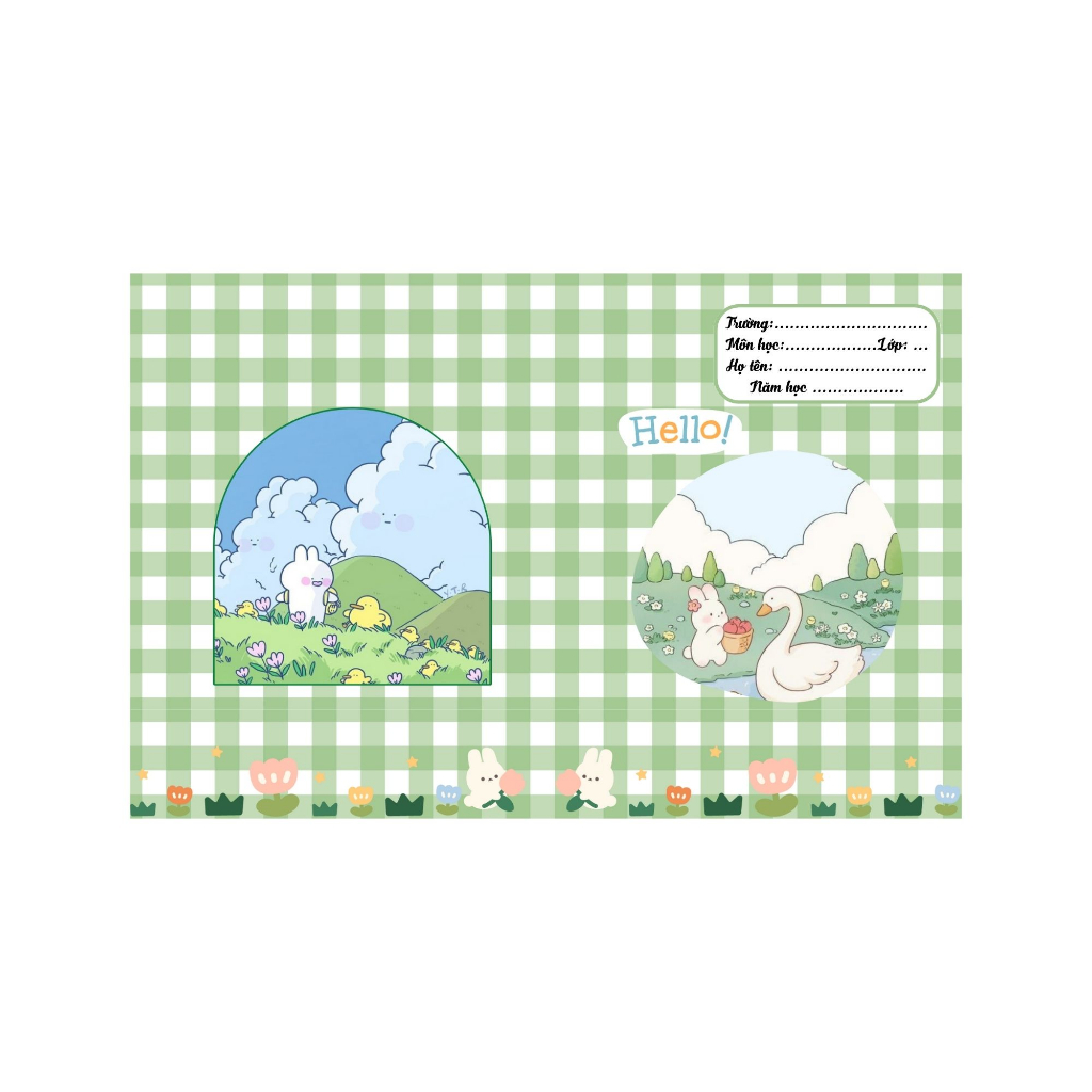 BAO TẬP KHỔ NHỎ 16cm*21cm -  BÌA BAO TẬP A5 CÓ SẴN GIẤY KÍNH MẪU VỊT CUTE - BÌA BAO TẬP CUTE