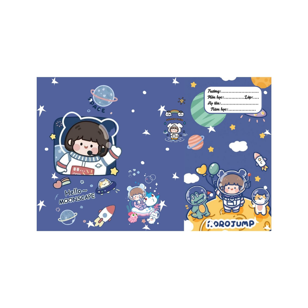 MẪU 5 - BAO TẬP KHỔ NHỎ 16cm*21cm -   BÌA BAO TẬP A5 CÓ SẴN GIẤY KÍNH MẪU DỄ THƯƠNG  - BÌA BAO TẬP CUTE