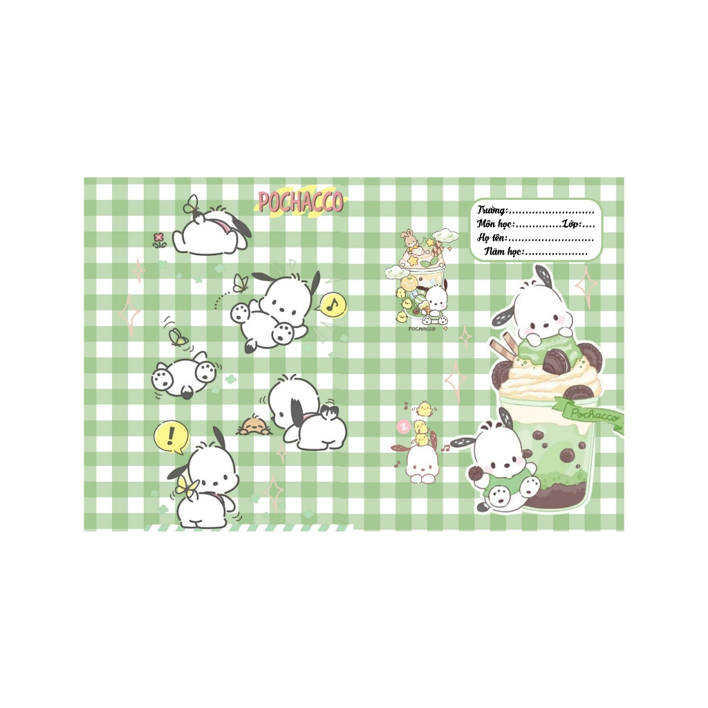 MẪU 5 - BAO TẬP KHỔ NHỎ 16cm*21cm -   BÌA BAO TẬP A5 CÓ SẴN GIẤY KÍNH MẪU DỄ THƯƠNG  - BÌA BAO TẬP CUTE