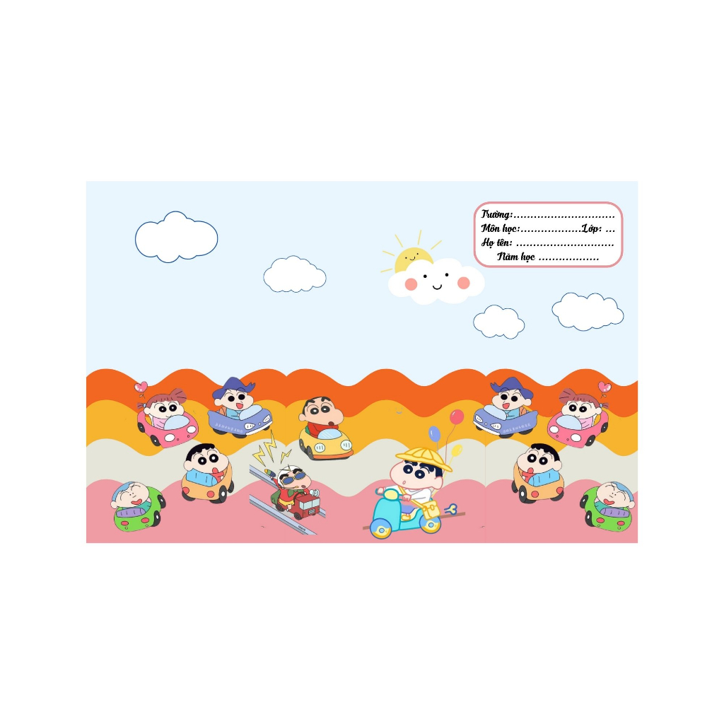 BAO TẬP KHỔ NHỎ 16cm*21cm -  BÌA BAO TẬP A5 CÓ SẴN GIẤY KÍNH MẪU SHIN - BÌA BAO TẬP CUTE