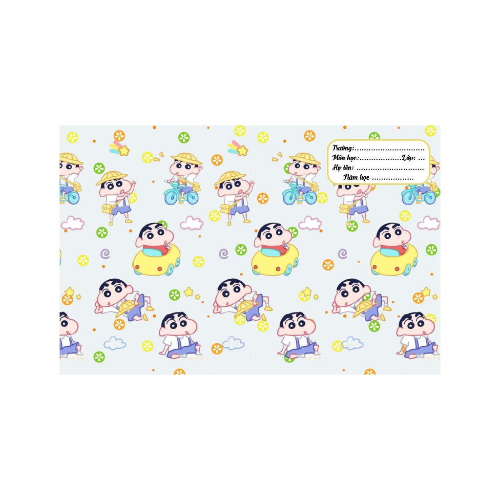BAO TẬP KHỔ NHỎ 16cm*21cm -  BÌA BAO TẬP A5 CÓ SẴN GIẤY KÍNH MẪU SHIN - BÌA BAO TẬP CUTE