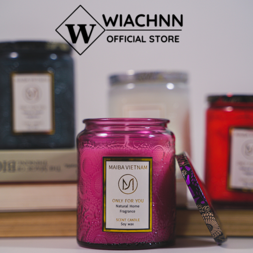 Nến thơm 7 màu cầu vồng WIACHNN size Lớn, giúp thư giãn, khử mùi, làm decor trang trí nhà cửa CVL