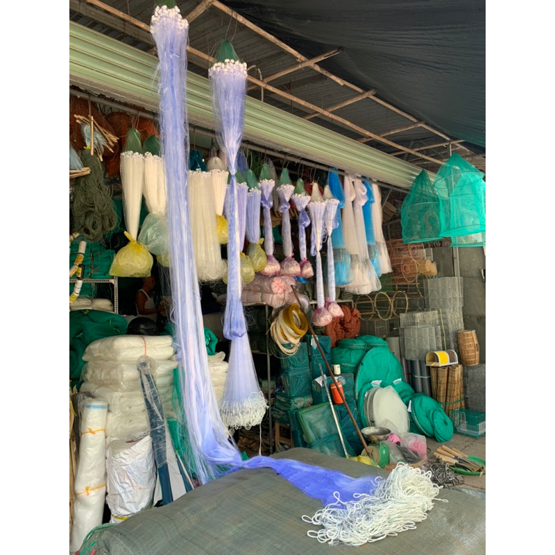 Lưới đánh cá 3 màn cao 2m,3m chiều dài 80m .! 5p,6p,7p,8p,10phân