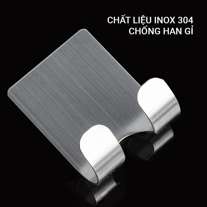 Móc INOX Treo Dao Cạo Râu Móc INOX Treo Đồ Đa Năng 2in1 Dán Tường Tiện Lợi Chất Lượng Cao
