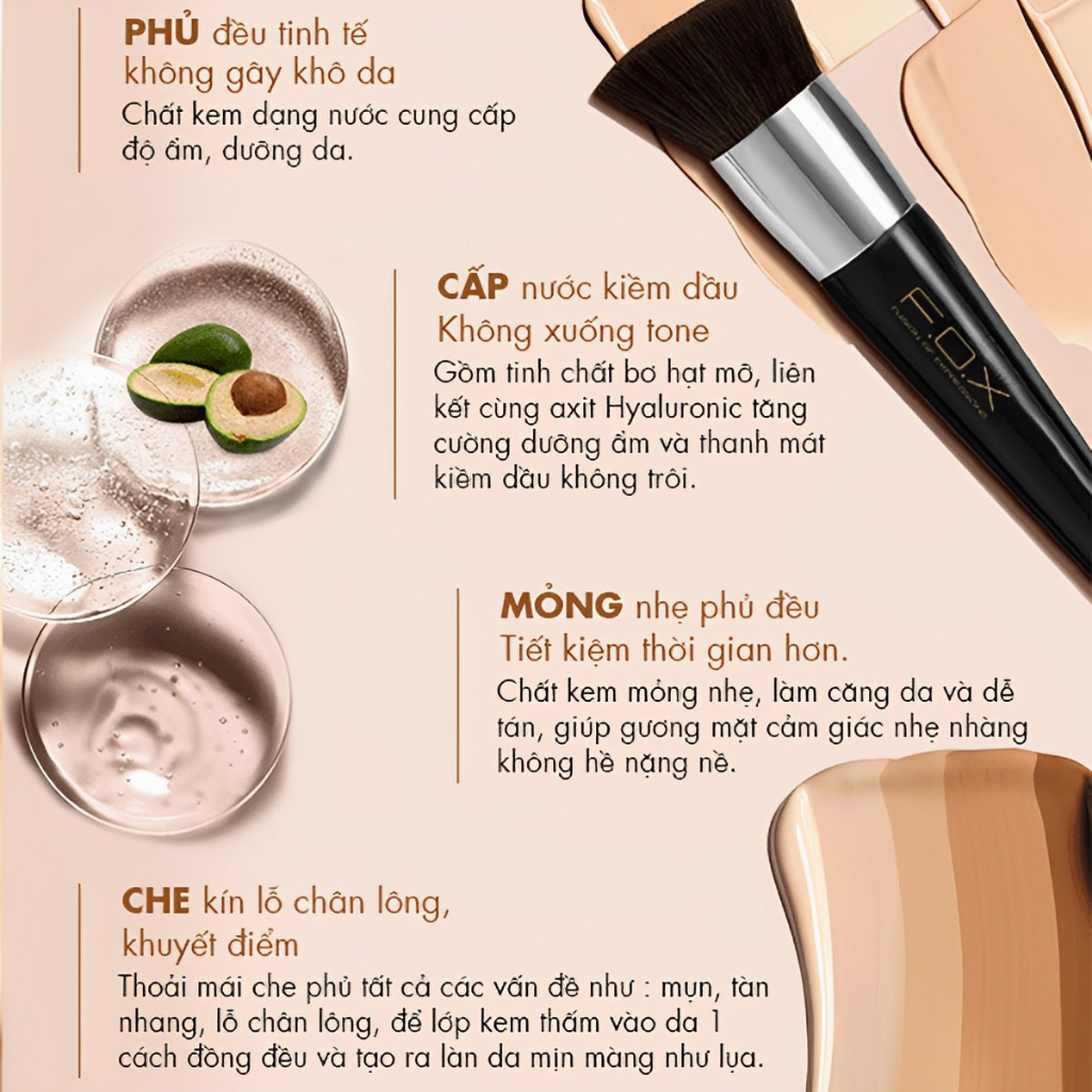 Kem Nền FOX Dưỡng Ẩm Làm Sáng Da - SPF30★★ Stunning Liquid Foundation 30ml