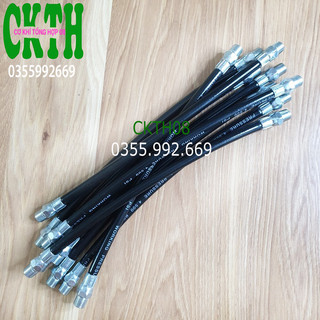 Dây bơm mỡ bò mềm dài 25cm. Ống dây dẫn bơm mỡ bò mềm áp lực cao màu đen