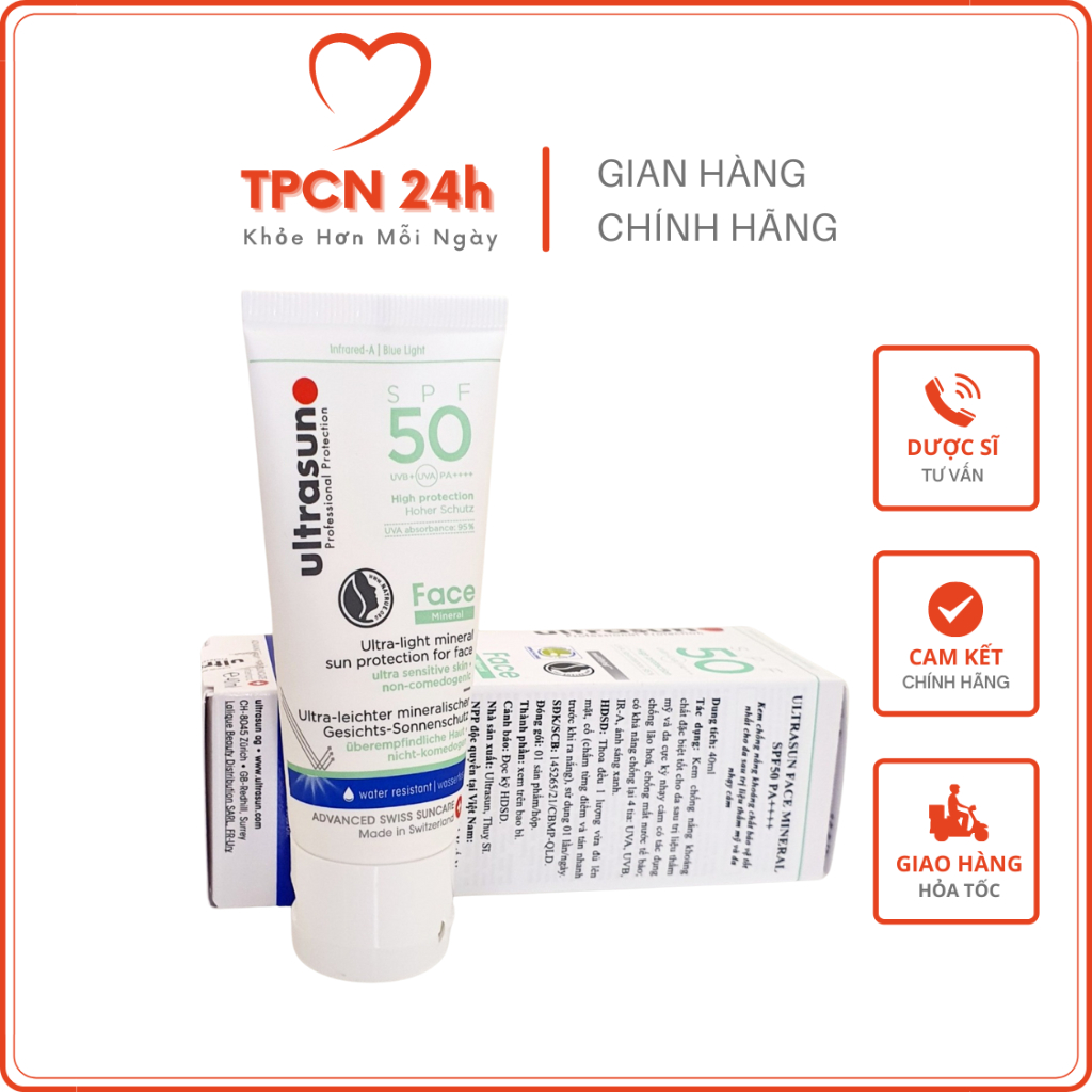 Kem chống nắng Ultrasun Face Mineral SPF50 PA+++ 40ml