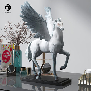 Tượng ngựa có cánh thiên thần pegasus trang trí hiện đại đơn giản tủ ti vi, phòng khách