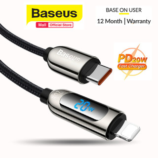 Cáp sạc nhanh 20W Baseus Dây dù đèn LED báo công suất sạc cho dòng iP11 12 13 14 ProMax x max xr