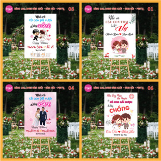 BẢNG WELCOME ĐÁM CƯỚI - ĐÁM HỎI - SINH NHẬT DÀY 5mm HAFU HOUSE [1-16]