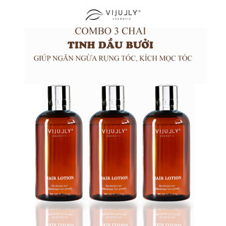 Bộ 3 Chai Xịt Dưỡng Tóc Hair Lotion, Tinh dầu bưởi Vijully, Ngăn Ngừa Rụng Tóc, Kích Thích Mọc Tóc, 150mlx3