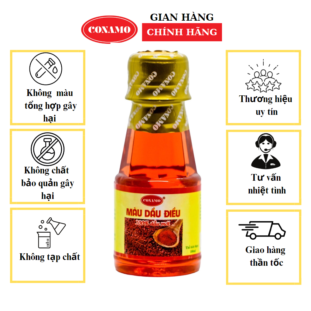 Màu dầu điều 100ml Conamo chiết xuất từ hạt điều tự nhiên