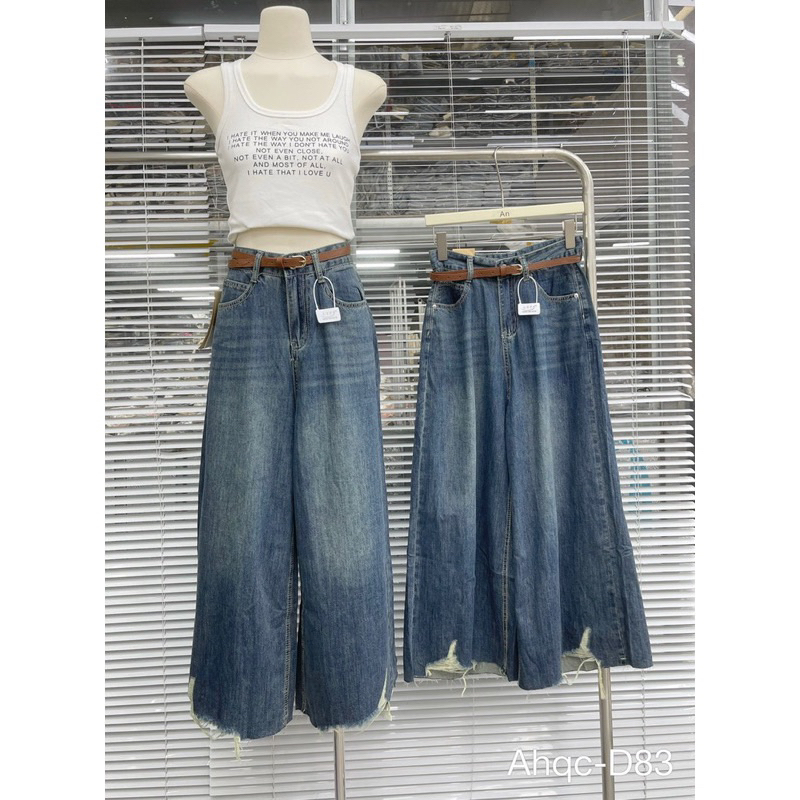 Quần jeans suông giấy hàng QCL1