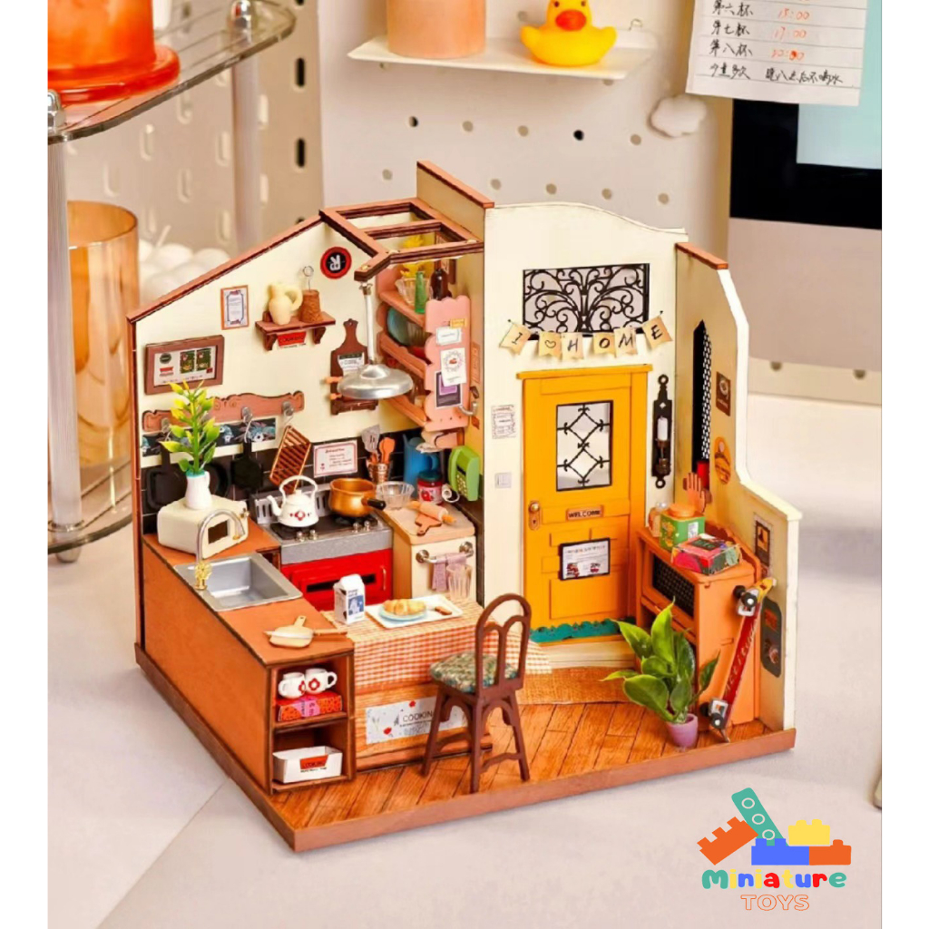 Nhà búp bê gỗ DIY Miniature Robotime Rolife | HOMEY KITCHEN tự lắp ghép - Quà tặng trang trí sáng tạo