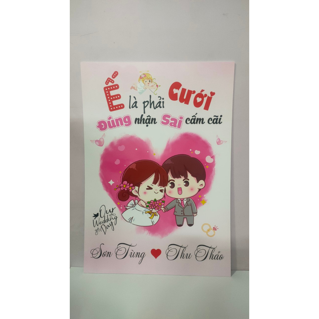 BẢNG CHỮ NHẬT WELCOME ĐÁM CƯỚI - ĐÁM HỎI - SINH NHẬT DÀY 5mm HAFU HOUSE