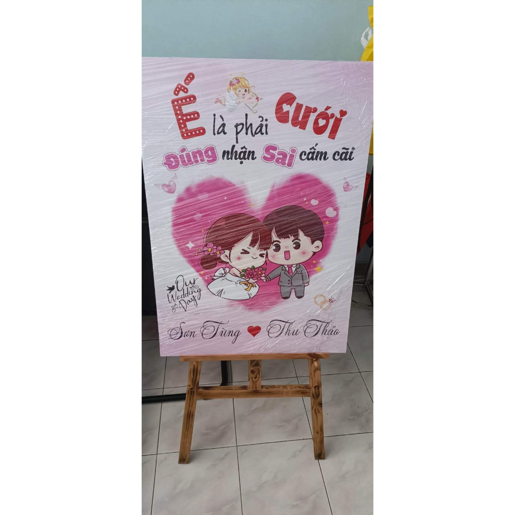 BẢNG CHỮ NHẬT WELCOME ĐÁM CƯỚI - ĐÁM HỎI - SINH NHẬT DÀY 5mm HAFU HOUSE