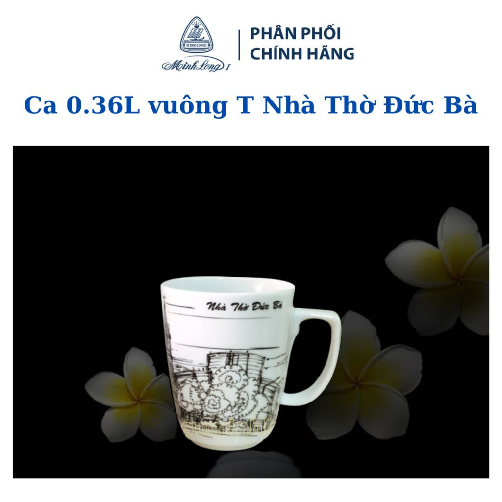 Ca trà 0.36 L Vuông T Nhà thờ Đức Bà - Gốm sứ cao cấp Minh Long I