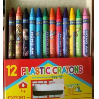 Hộp 12 cây bút chì màu sáp cho bé thoải mái sáng tạo