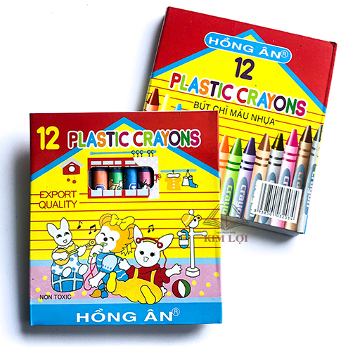 Hộp 12 cây bút chì màu sáp cho bé thoải mái sáng tạo