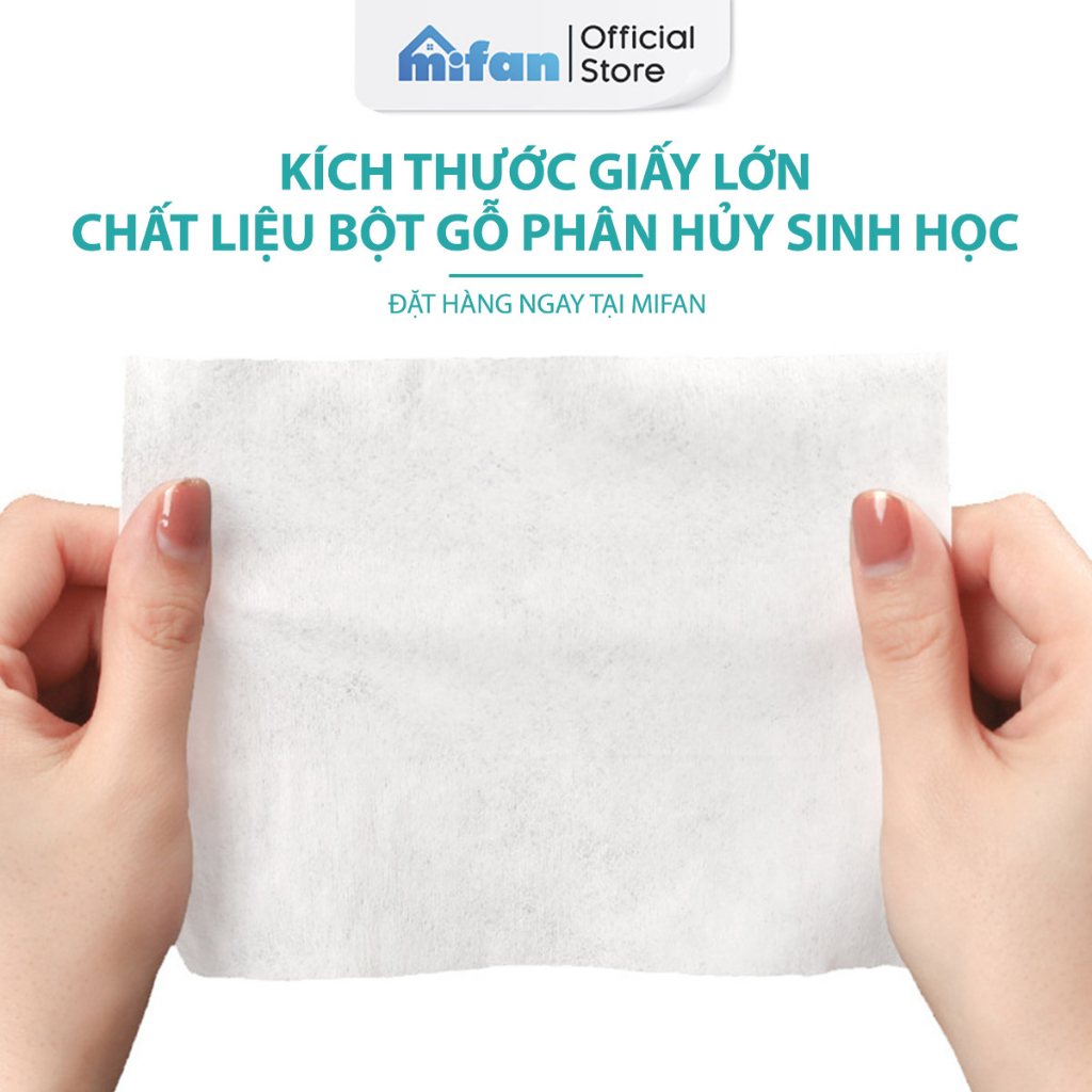 Giấy cồn lau bệt vệ sinh toilet sát trùng bồn cầu MIFAN - Hộp 15 miếng - Sạch khuẩn, nhanh khô, an toàn, nhỏ gọn