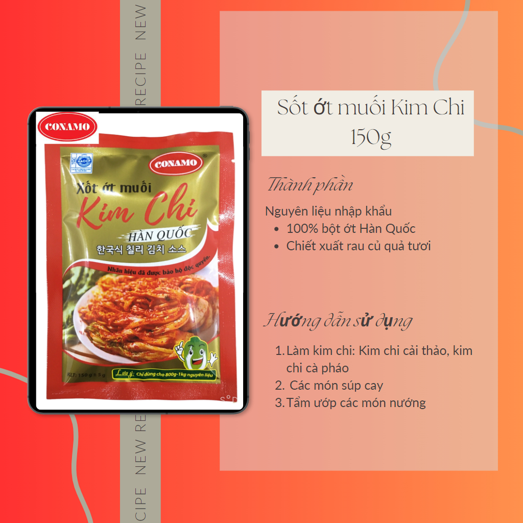 Sốt ớt muối Kim Chi Conamo 150g